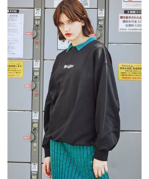 jouetie（ジュエティ）の「バックサテンロゴプルオーバー（スウェット・レディース・レッド/ブラック/オフホワイト・MEDIUM）」の5枚目の写真