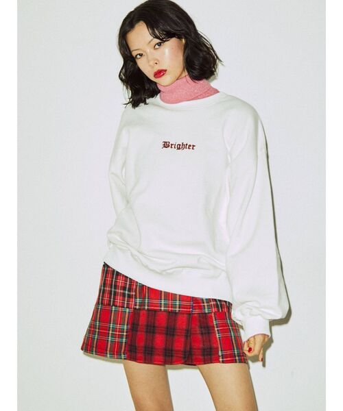 jouetie（ジュエティ）の「バックサテンロゴプルオーバー（スウェット・レディース・レッド/ブラック/オフホワイト・MEDIUM）」の9枚目の写真