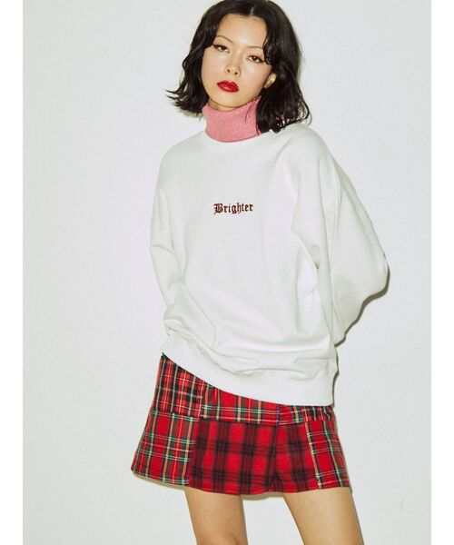 jouetie（ジュエティ）の「バックサテンロゴプルオーバー（スウェット・レディース・レッド/ブラック/オフホワイト・MEDIUM）」の10枚目の写真