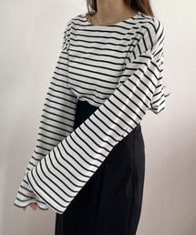 Louere | 長袖ボーダートップス(Tシャツ/カットソー)