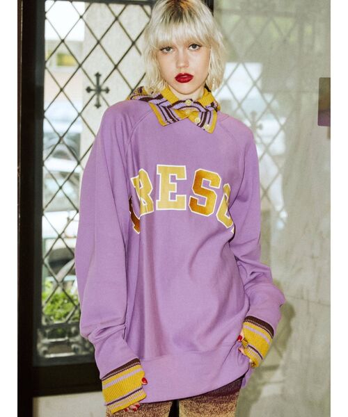 jouetie(ジュエティ)の「【Champion別注】BIGプルオーバー(スウェット・レディース・ブラック/パープル/グレー・MEDIUM)」の16枚目の写真