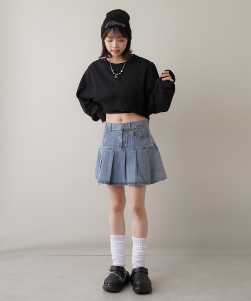 CHANEL】シャネル『フレア フリル デニムスカート size36