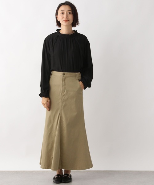 LEPSIM（レプシィム）の「チノマーメイドスカート　345720（スカート・レディース・ベージュ/グレー/カーキ・MEDIUM/LARGE）」の6枚目の写真