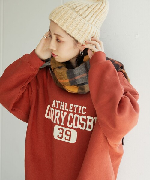 FREAK'S STORE（フリークスストア）の「【WEB限定】Gerry Cosby×FREAK'S STORE/ジェリー・コスビー　Cosby別注カレッジロゴスウェット（スウェット・レディース・ライトグレー/ブラック/パープル/レッド・ﾌﾘ-）」の15枚目の写真