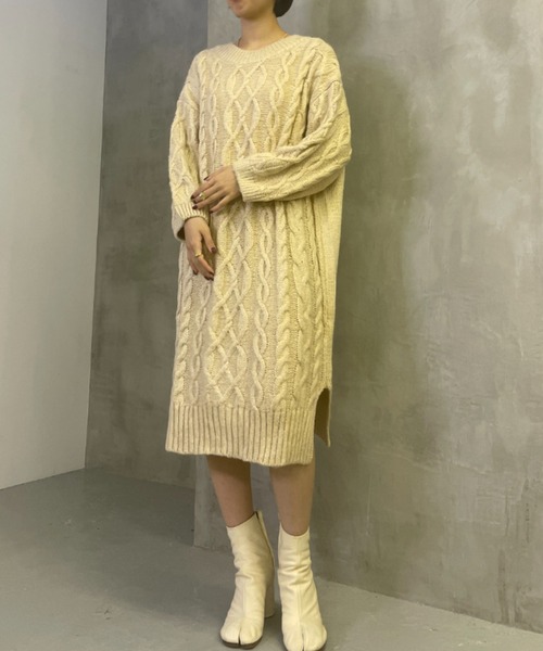 ケーブル編み ローゲージ ロングニットワンピース ワンピース Sen Tokyo セントーキョー のファッション通販 Zozotown