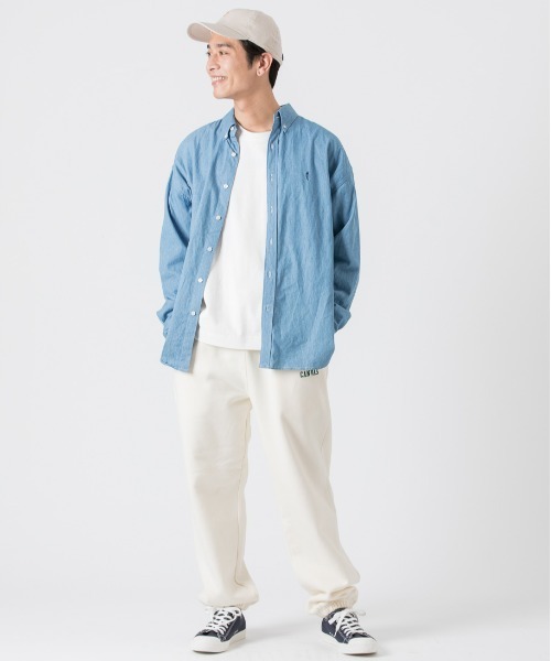PARROTT CANVAS(パロットキャンバス)の「PARROTT CANVAS/パロットキャンバス カレッジロゴスウェットパンツ(その他パンツ・レディース・グリーン/ネイビー/キナリ・M/S/L)」の12枚目の写真