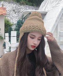 甘辛デザイン♡CHANEL リボンがアクセント ニット帽子 chanel