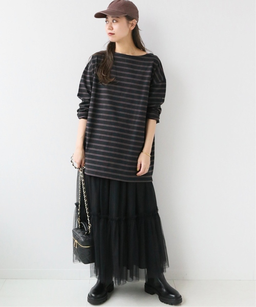 JOURNAL STANDARD relume(ジャーナルスタンダード レリューム)の「■《追加2》ウォッシャブルチュールイージースカート(スカート・レディース・ブラック・FREE)」の2枚目の写真