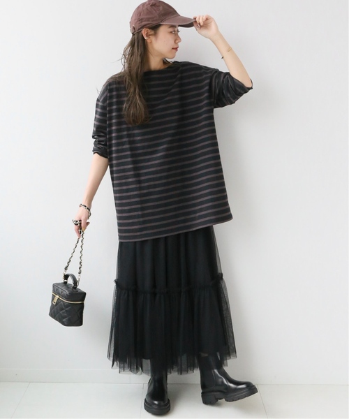 JOURNAL STANDARD relume(ジャーナルスタンダード レリューム)の「■《追加2》ウォッシャブルチュールイージースカート(スカート・レディース・ブラック・FREE)」の4枚目の写真