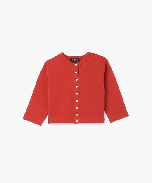 agnes b.(アニエスベー)の「【Outlet】M001 E CARDIGAN キッズ カーディガンプレッション(カーディガン/ボレロ・キッズ・オレンジ・4YEAR/6YEAR/8YEAR/10YEAR/12YEAR)」の7枚目の写真
