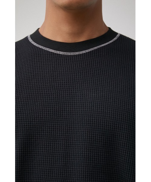 AZUL by moussy（アズールバイマウジー）の「OVER SILHOUETTE WAFFLE TOPS/オーバーシルエットワッフルトップス（Tシャツ/カットソー・メンズ・ホワイト/ブラック/ベージュ・MEDIUM/LARGE）」の20枚目の写真