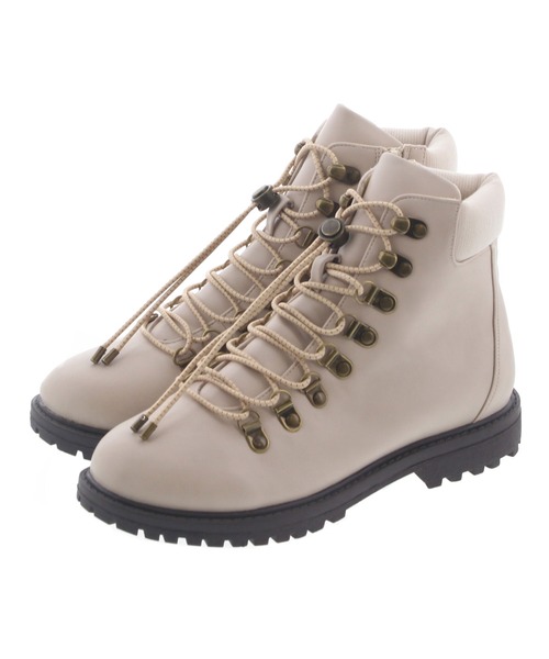 JELLY BEANS（ジェリービーンズ）の「レースアップマウンテンブーツ(217-60228)JELLY BEANS(ジェリービーンズ)（ブーツ・レディース・ブラック系/アイボリー/ブルー・S/M/L）」の10枚目の写真