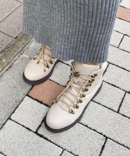 JELLY BEANS（ジェリービーンズ）の「レースアップマウンテンブーツ(217-60228)JELLY BEANS(ジェリービーンズ)（ブーツ・レディース・ブラック系/アイボリー/ブルー・S/M/L）」の13枚目の写真