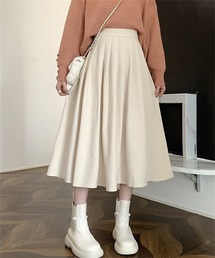 タックプリーツロングスカート