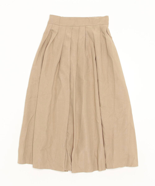 Dream garden（ドリームガーデン）の「タックプリーツロングスカート（スカート・レディース・ベージュ/ブラウン/ブルー/カーキ/ブラック・L/M/S）」の10枚目の写真