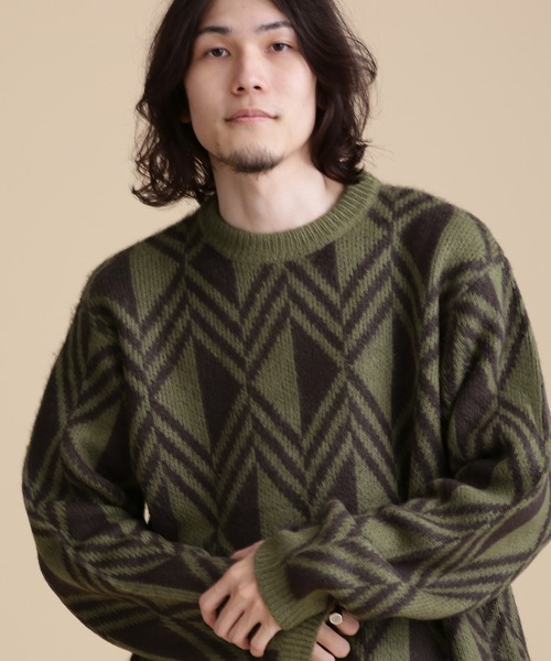 NANO universe（ナノユニバース）の「LB.04/幾何学柄ニット（ニット