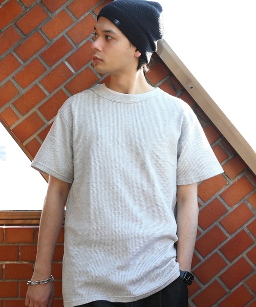 JEMORGAN（ジェーイーモーガン）の「JEMORGAN ワッフル半袖Tシャツ（Tシャツ/カットソー・メンズ・ホワイト系その他/ネイビー/カーキ/杢グレー/ブラック/ホワイト・MEDIUM/X-LARGE/LARGE）」の5枚目の写真