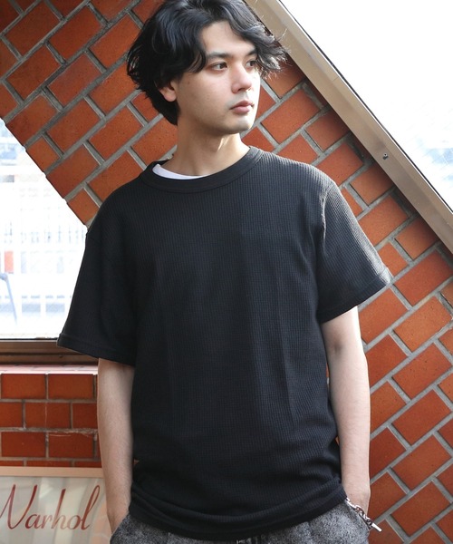 JEMORGAN（ジェーイーモーガン）の「JEMORGAN ワッフル半袖Tシャツ（Tシャツ/カットソー・メンズ・ホワイト系その他/ネイビー/カーキ/杢グレー/ブラック/ホワイト・MEDIUM/X-LARGE/LARGE）」の12枚目の写真