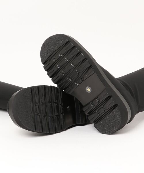 KOBE LETTUCE(コウベレタス)の「ストレッチロングチャンキーブーツ(ブーツ・レディース・ブラック/ブラック系・L/LL/S/M)」の10枚目の写真