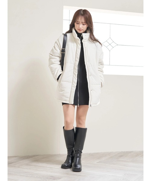 earth music&ecology（アースミュージックアンドエコロジー）の「マルチＷＡＹ中綿コート（その他アウター・レディース・ブラック/ホワイト/ラベンダー・FREE）」の8枚目の写真