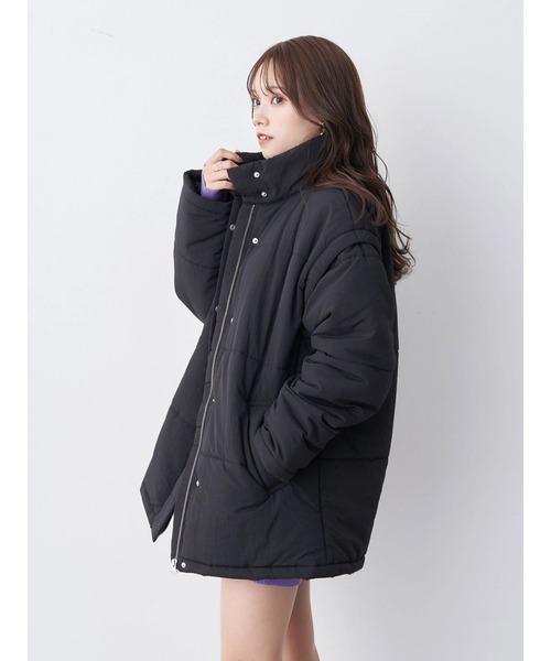 earth music&ecology（アースミュージックアンドエコロジー）の「マルチＷＡＹ中綿コート（その他アウター・レディース・ブラック/ホワイト/ラベンダー・FREE）」の13枚目の写真