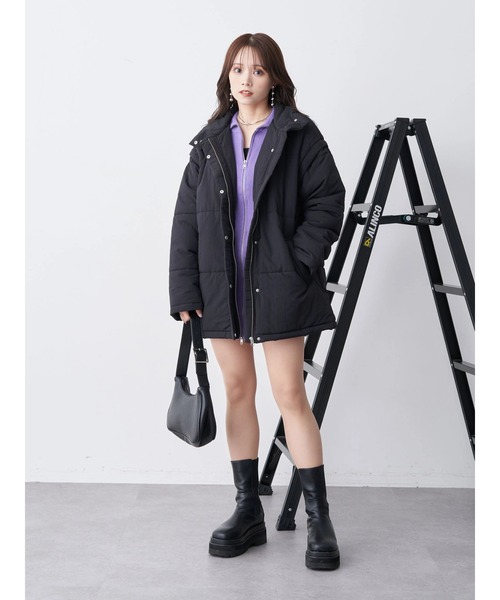 earth music&ecology（アースミュージックアンドエコロジー）の「マルチＷＡＹ中綿コート（その他アウター・レディース・ブラック/ホワイト/ラベンダー・FREE）」の20枚目の写真