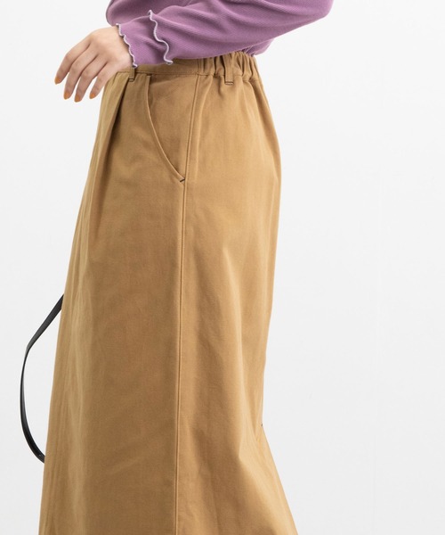 POU DOU DOU（プードゥドゥ）の「ロングナロースカート（スカート・レディース・ミント/キナリ/キャメル・3）」の10枚目の写真