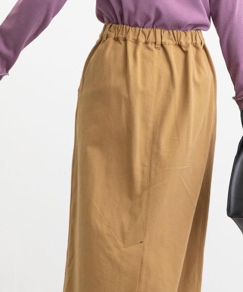 POU DOU DOU（プードゥドゥ）の「ロングナロースカート（スカート・レディース・ミント/キナリ/キャメル・3）」の11枚目の写真