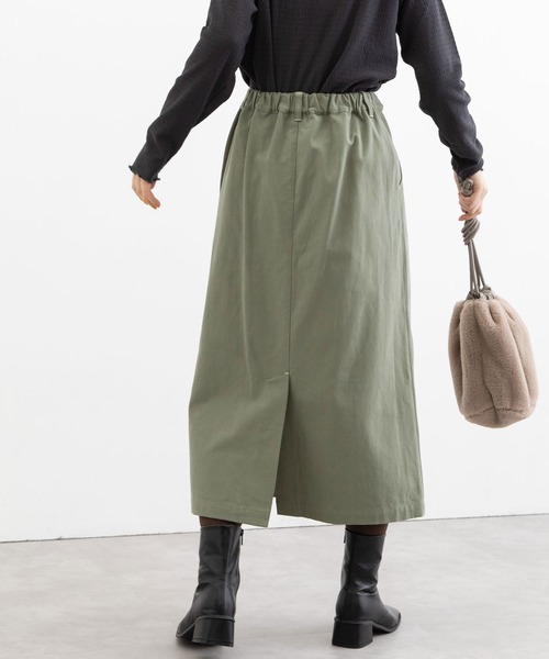 POU DOU DOU（プードゥドゥ）の「ロングナロースカート（スカート・レディース・ミント/キナリ/キャメル・3）」の14枚目の写真
