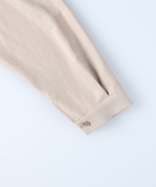 HONEYSUCKLE ROSE(ハニーサックルローズ)の「【HONEYSUCKLE ROSE】起毛ピケワンピース(シャツワンピース・レディース・ベージュ/ダークグレー・L/M)」の9枚目の写真