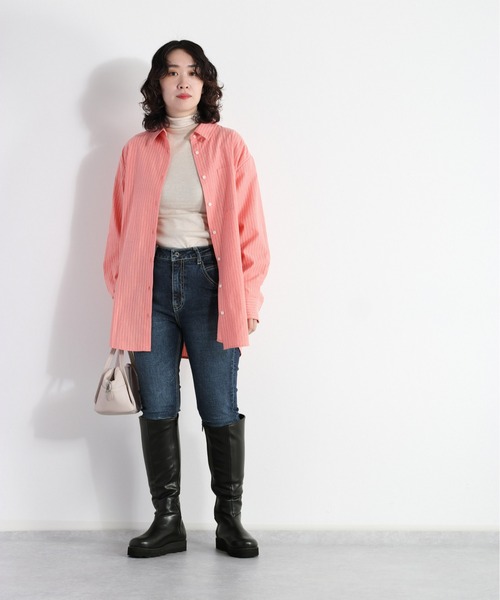 cepo(セポ)の「ナチュラルフィットスキニーパンツ(デニムパンツ・レディース・ネイビー/ブルー系1・S/M/L)」の4枚目の写真