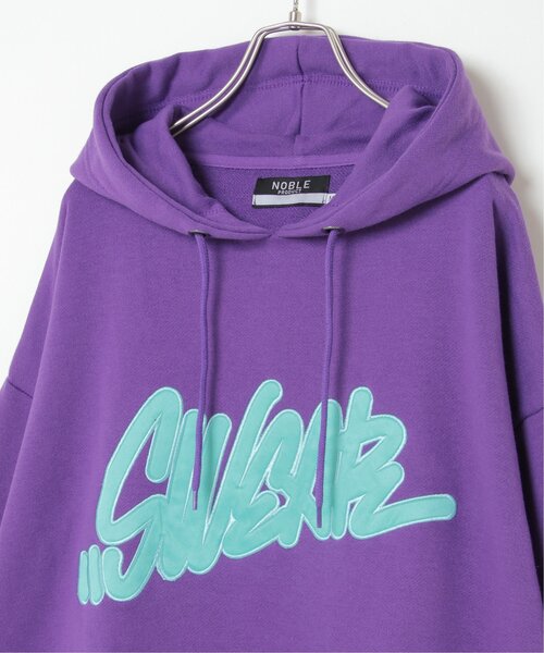 VENCEEXCHANGE（ヴァンスエクスチェンジ）の「タギングロゴアップリケパーカー（パーカー・メンズ・パープル/ホワイト/ブラック・M/L）」の11枚目の写真
