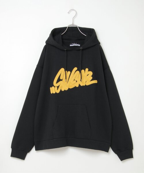 VENCEEXCHANGE（ヴァンスエクスチェンジ）の「タギングロゴアップリケパーカー（パーカー・メンズ・パープル/ホワイト/ブラック・M/L）」の17枚目の写真