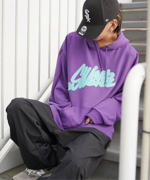 VENCEEXCHANGE（ヴァンスエクスチェンジ）の「タギングロゴアップリケパーカー（パーカー・メンズ・パープル/ホワイト/ブラック・M/L）」の18枚目の写真