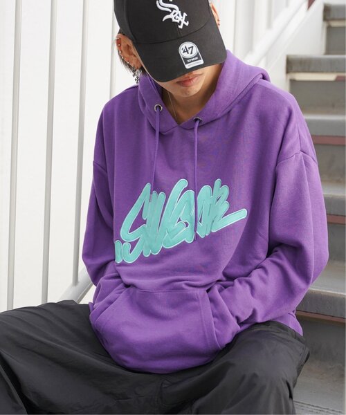 VENCEEXCHANGE（ヴァンスエクスチェンジ）の「タギングロゴアップリケパーカー（パーカー・メンズ・パープル/ホワイト/ブラック・M/L）」の20枚目の写真