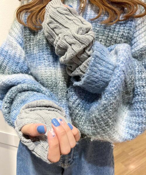 INGNI（イング）の「縄編みアームウォーマー（その他・レディース・アイボリー/グレー/ベージュ/ブラック・ONE SIZE）」の8枚目の写真