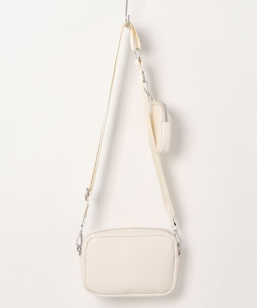 LAC-VERT（ラック・ヴェール）の「【男女兼用】ポーチ付きショルダーバッグ（ショルダーバッグ・レディース・ブラック/ホワイト・FREE）」の6枚目の写真