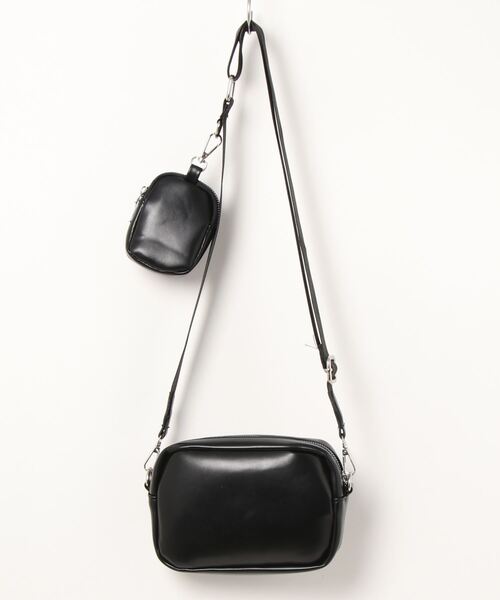 LAC-VERT（ラック・ヴェール）の「【男女兼用】ポーチ付きショルダーバッグ（ショルダーバッグ・レディース・ブラック/ホワイト・FREE）」の8枚目の写真