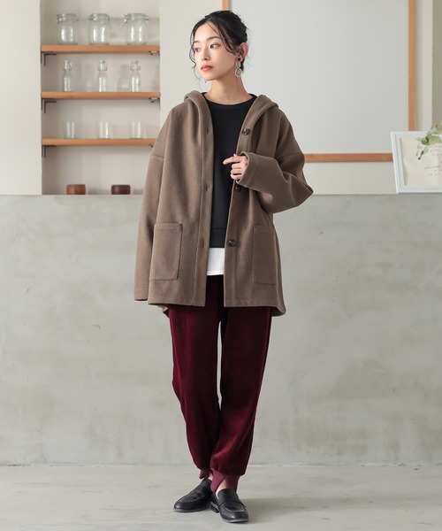 osharewalker（オシャレウォーカー）の「『裏ベロアリブジョガーパンツ』（その他パンツ・レディース・ブラック/カーキ/ボルドー・1/2）」の8枚目の写真