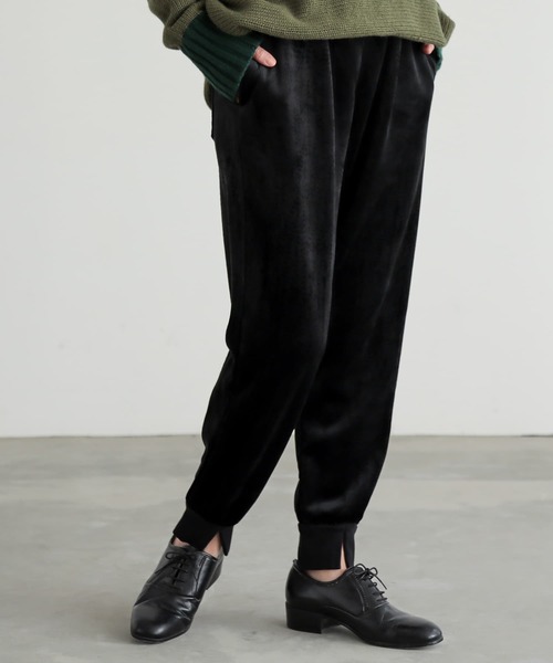 osharewalker（オシャレウォーカー）の「『裏ベロアリブジョガーパンツ』（その他パンツ・レディース・ブラック/カーキ/ボルドー・1/2）」の21枚目の写真