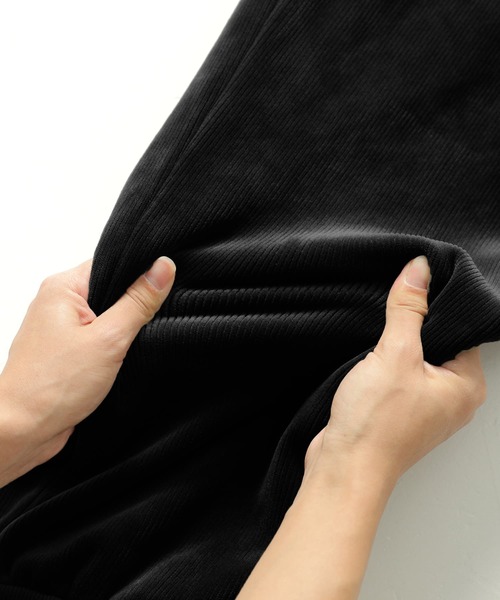 osharewalker（オシャレウォーカー）の「『裏ベロアリブジョガーパンツ』（その他パンツ・レディース・ブラック/カーキ/ボルドー・1/2）」の11枚目の写真