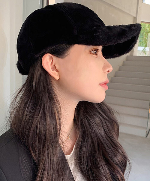 DAY CLOSET（デイ クローゼット）の「レディース ふんわり起毛の刺繍ロゴキャップ（キャップ・レディース・モカ/ベージュ/ピンク/ブラック・ONE SIZE）」の6枚目の写真