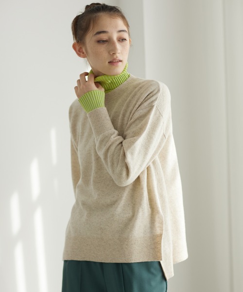 新品未使用ランバンオンブルー☆リボンニット LANVIN en Bleu（ランバンオンブルー）の「【VERY掲載】バックリボン