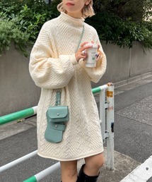 CIAOPANIC | バックオープンケーブルニットチュニックワンピ/ミニワンピ(ワンピース)