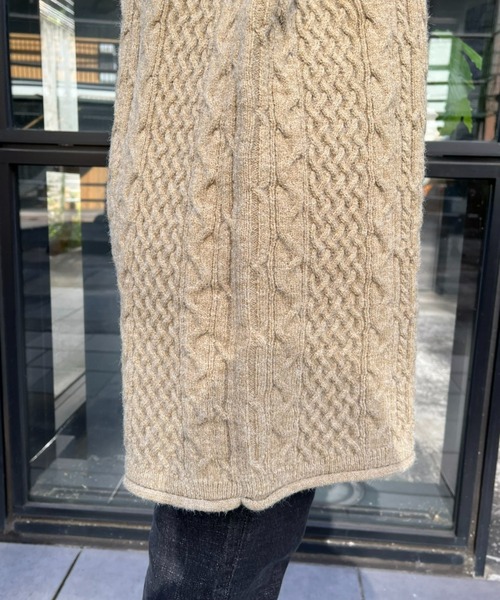 CIAOPANIC(チャオパニック)の「バックオープンケーブルニットチュニックワンピ/ミニワンピ(ワンピース・レディース・レッド/アイボリー/オリーブ・FREE)」の8枚目の写真