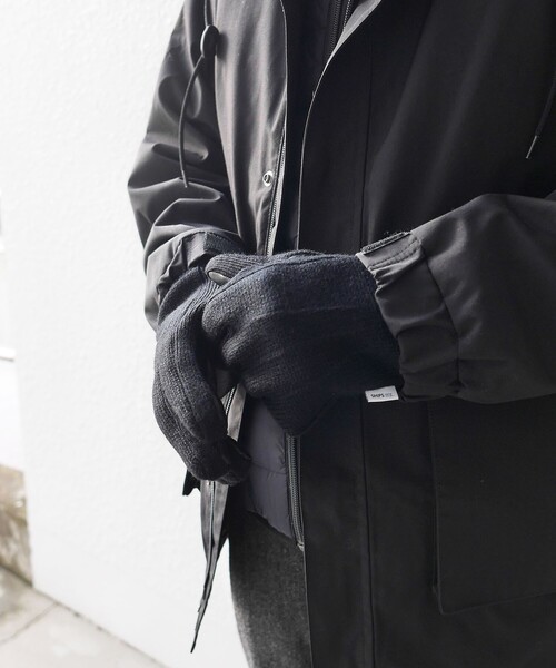 SHIPS any(シップス エニィ)の「SHIPS any: ニット×レザー コンビ グローブ 22FW(手袋・メンズ・ブラック/ネイビー/ブラウン・ONE SIZE)」の5枚目の写真