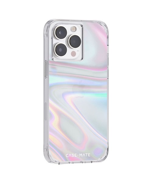Case-Mate（ケースメイト）の「iPhone14Pro 6.1inch Case-Mate Soap Bubble - Iridescent 3.0m落下耐衝撃・抗菌・リサイクル素材（スマホケース/カバー・レディース・クリア・ONE SIZE）」の5枚目の写真