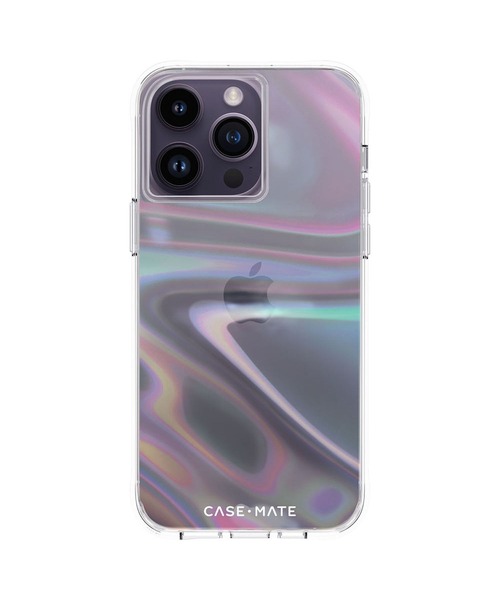Case-Mate（ケースメイト）の「iPhone14Pro 6.1inch Case-Mate Soap Bubble - Iridescent 3.0m落下耐衝撃・抗菌・リサイクル素材（スマホケース/カバー・レディース・クリア・ONE SIZE）」の3枚目の写真