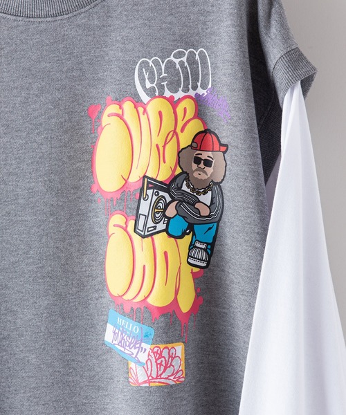 UNIIT（ユニット）の「【UNIIT/ユニット】 別注　フェイクベストロンT 　フェイクレイヤード 　タギング 　ストリート系（Tシャツ/カットソー・メンズ・ブラック/グレー/サックスブルー・LARGE/MEDIUM）」の8枚目の写真