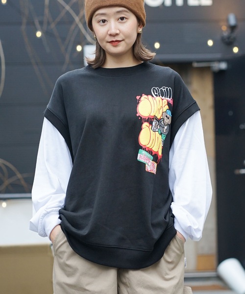 UNIIT（ユニット）の「【UNIIT/ユニット】 別注　フェイクベストロンT 　フェイクレイヤード 　タギング 　ストリート系（Tシャツ/カットソー・メンズ・ブラック/グレー/サックスブルー・LARGE/MEDIUM）」の18枚目の写真